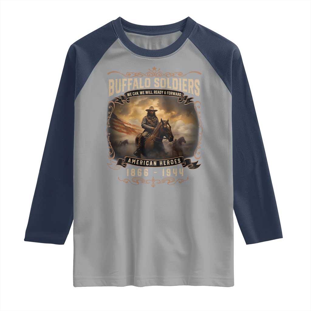 Buffalo Soldiers Raglan Shirt American Heros Cavalry Black History