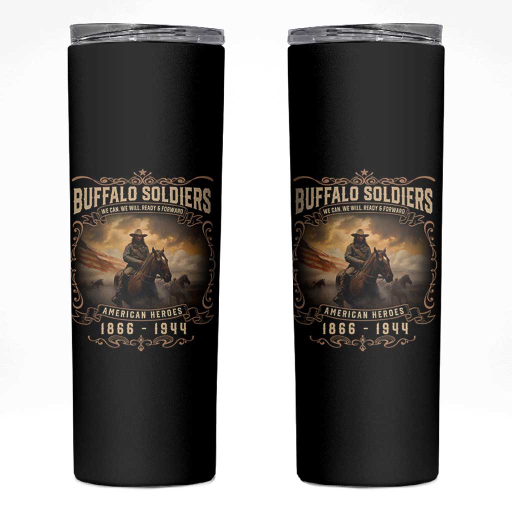 Buffalo Soldiers Skinny Tumbler American Heros Cavalry Black History - Wonder Print Shop