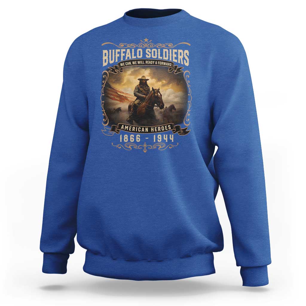 Buffalo Soldiers Sweatshirt American Heros Cavalry Black History