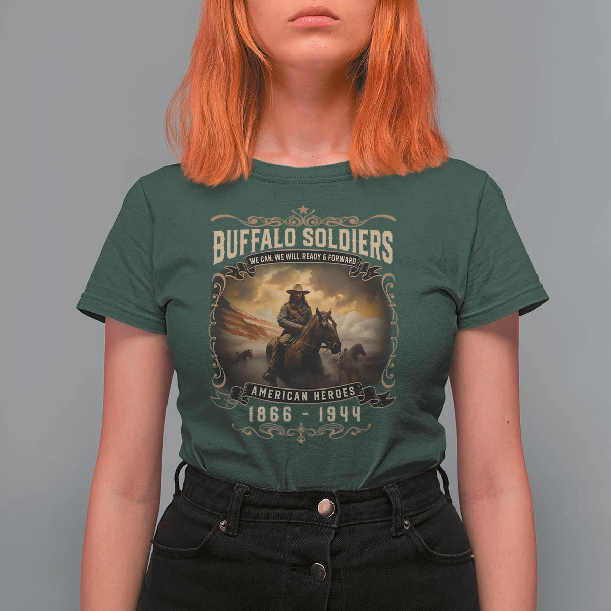 Buffalo Soldiers T Shirt For Women American Heros Cavalry Black History