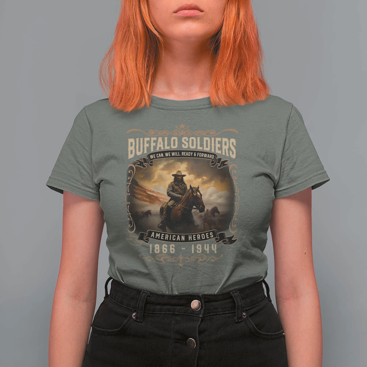 Buffalo Soldiers T Shirt For Women American Heros Cavalry Black History