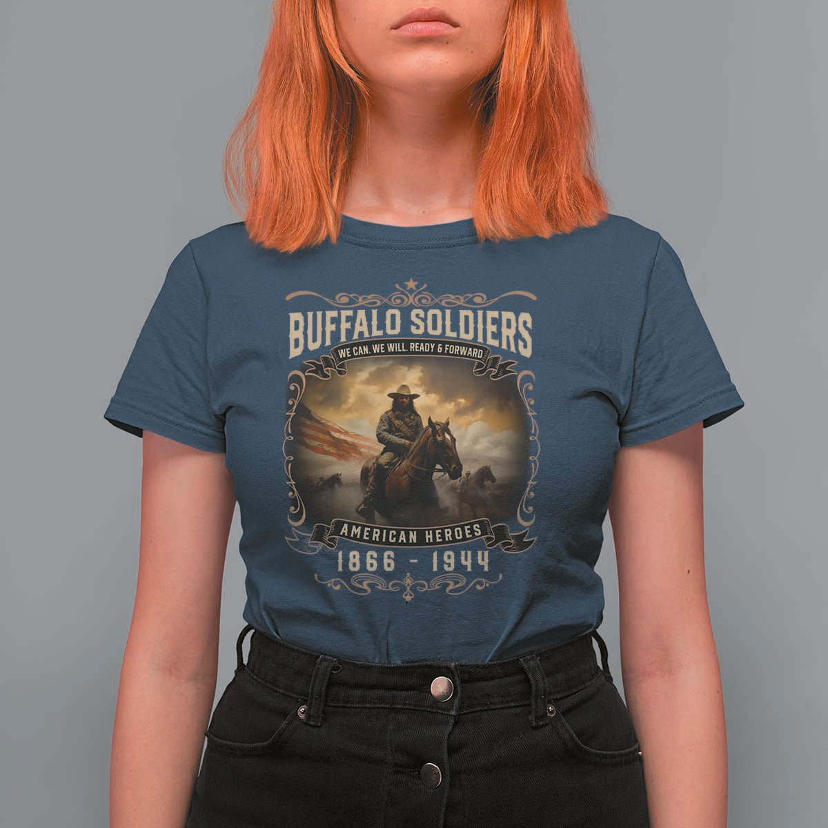 Buffalo Soldiers T Shirt For Women American Heros Cavalry Black History