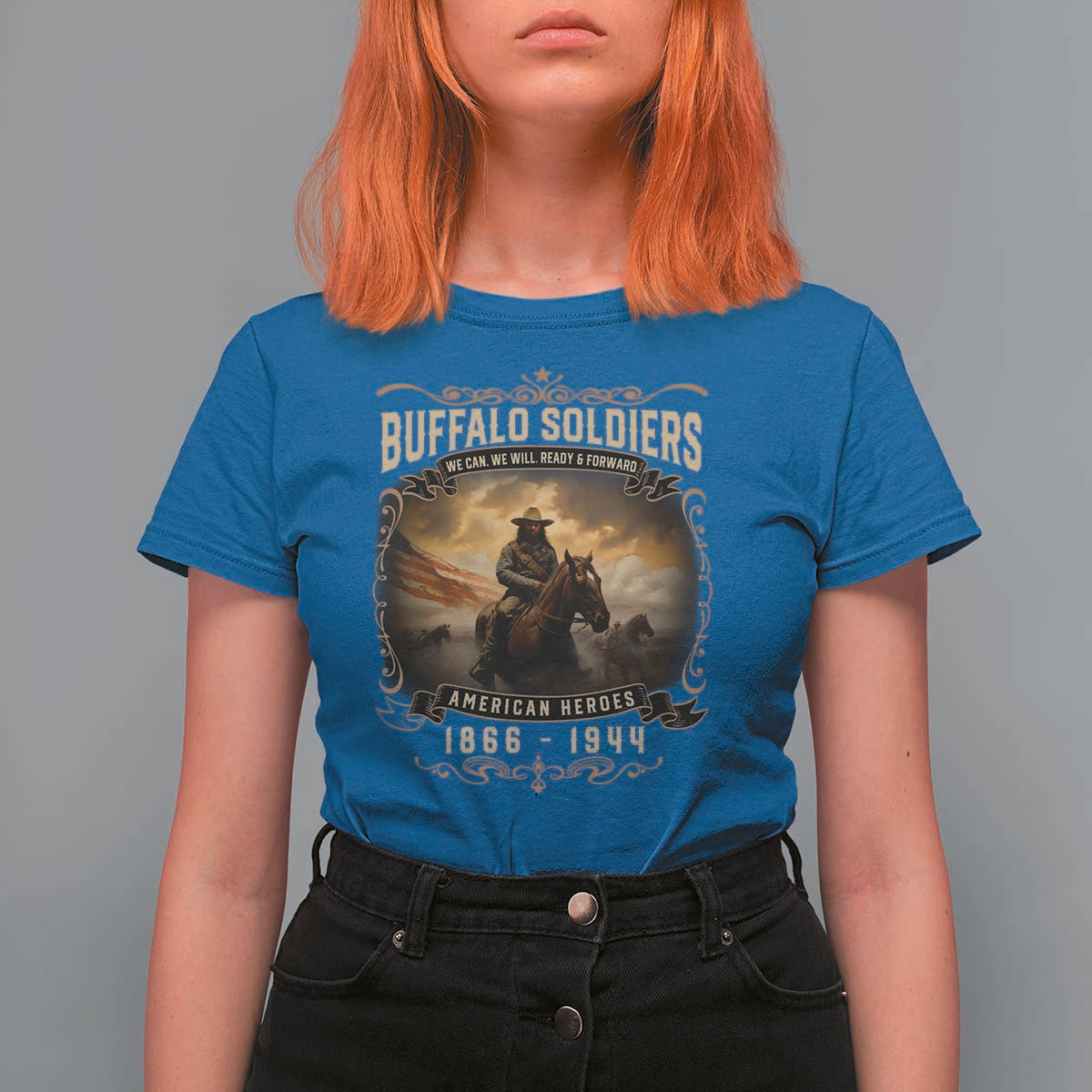 Buffalo Soldiers T Shirt For Women American Heros Cavalry Black History