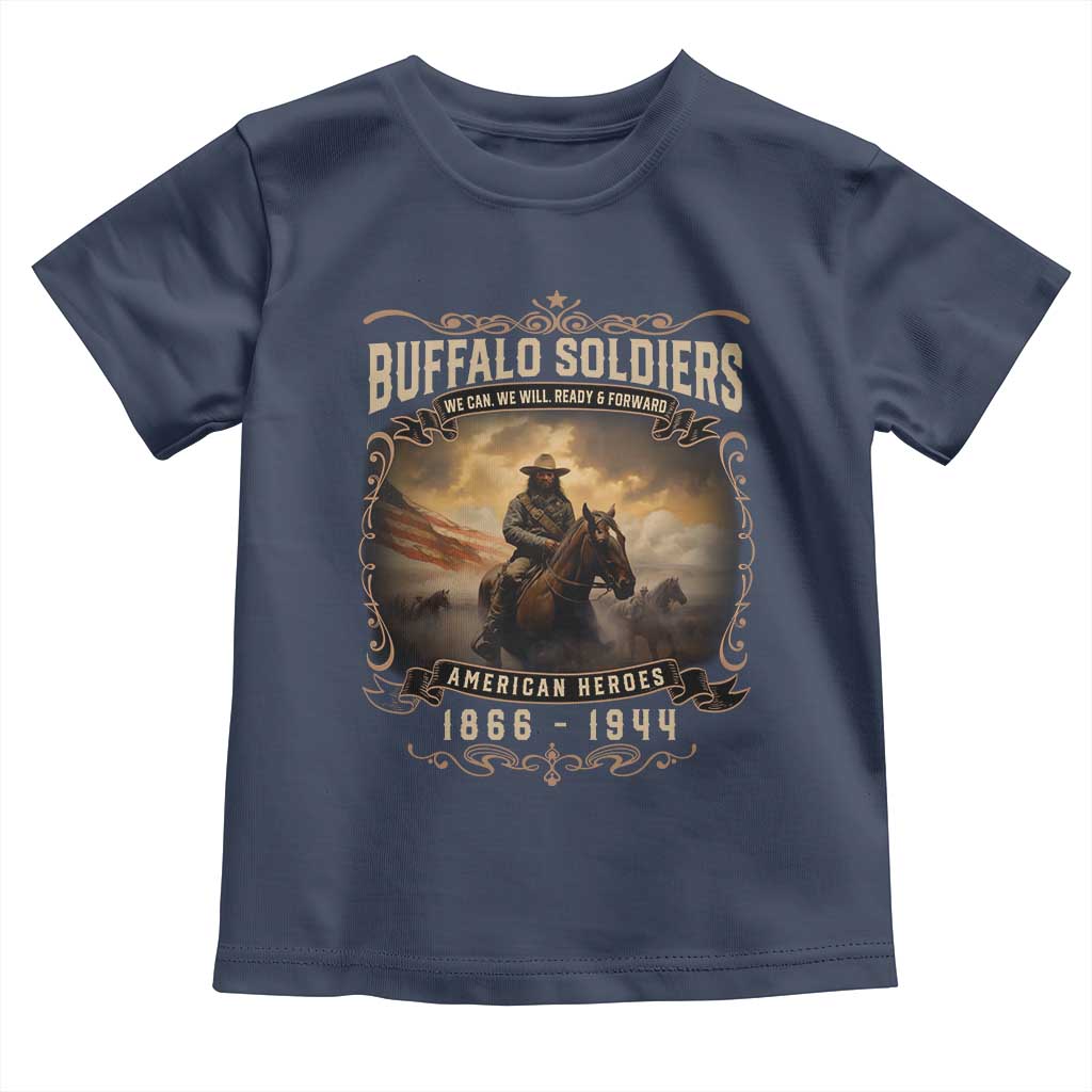 Buffalo Soldiers Toddler T Shirt American Heros Cavalry Black History