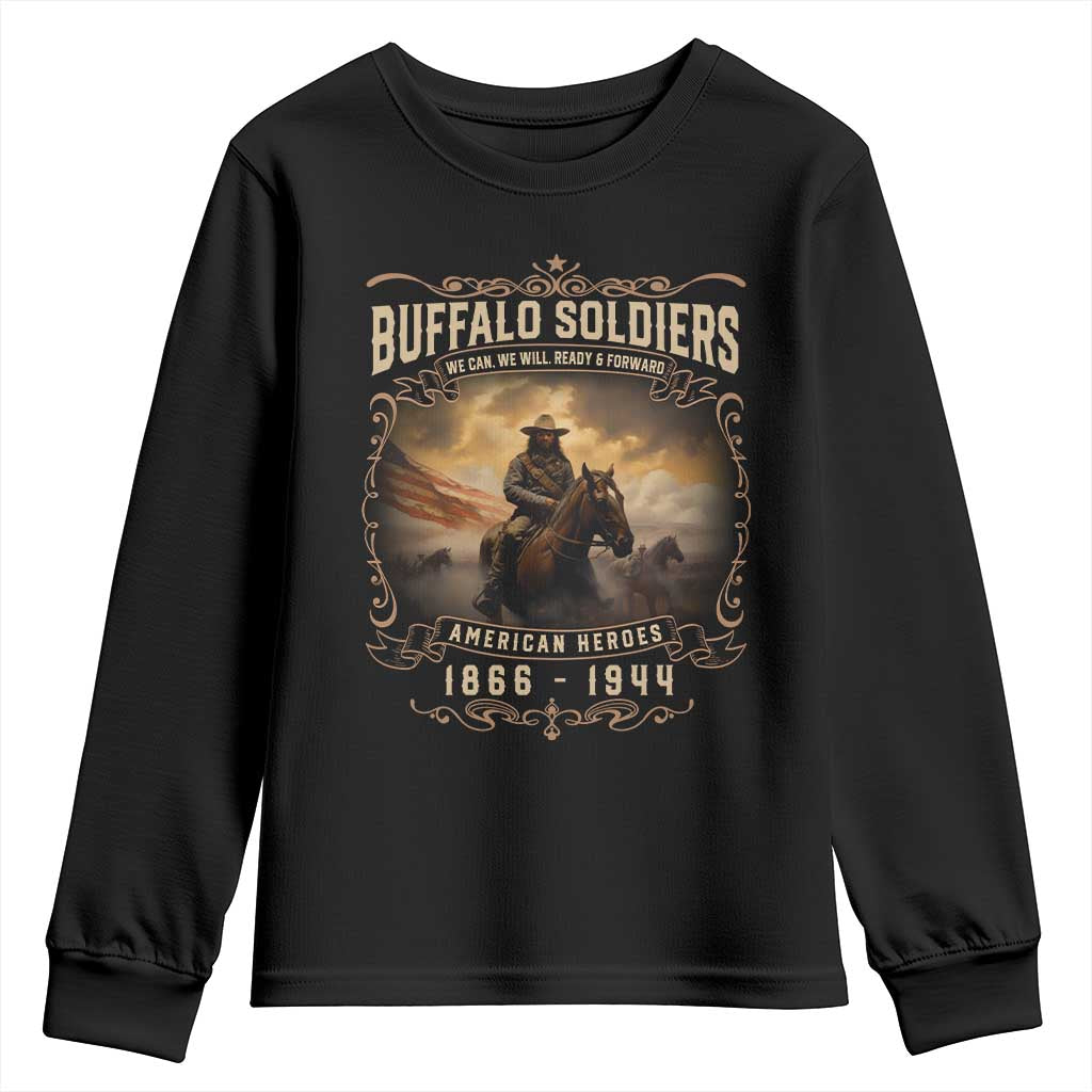 Buffalo Soldiers Youth Sweatshirt American Heros Cavalry Black History