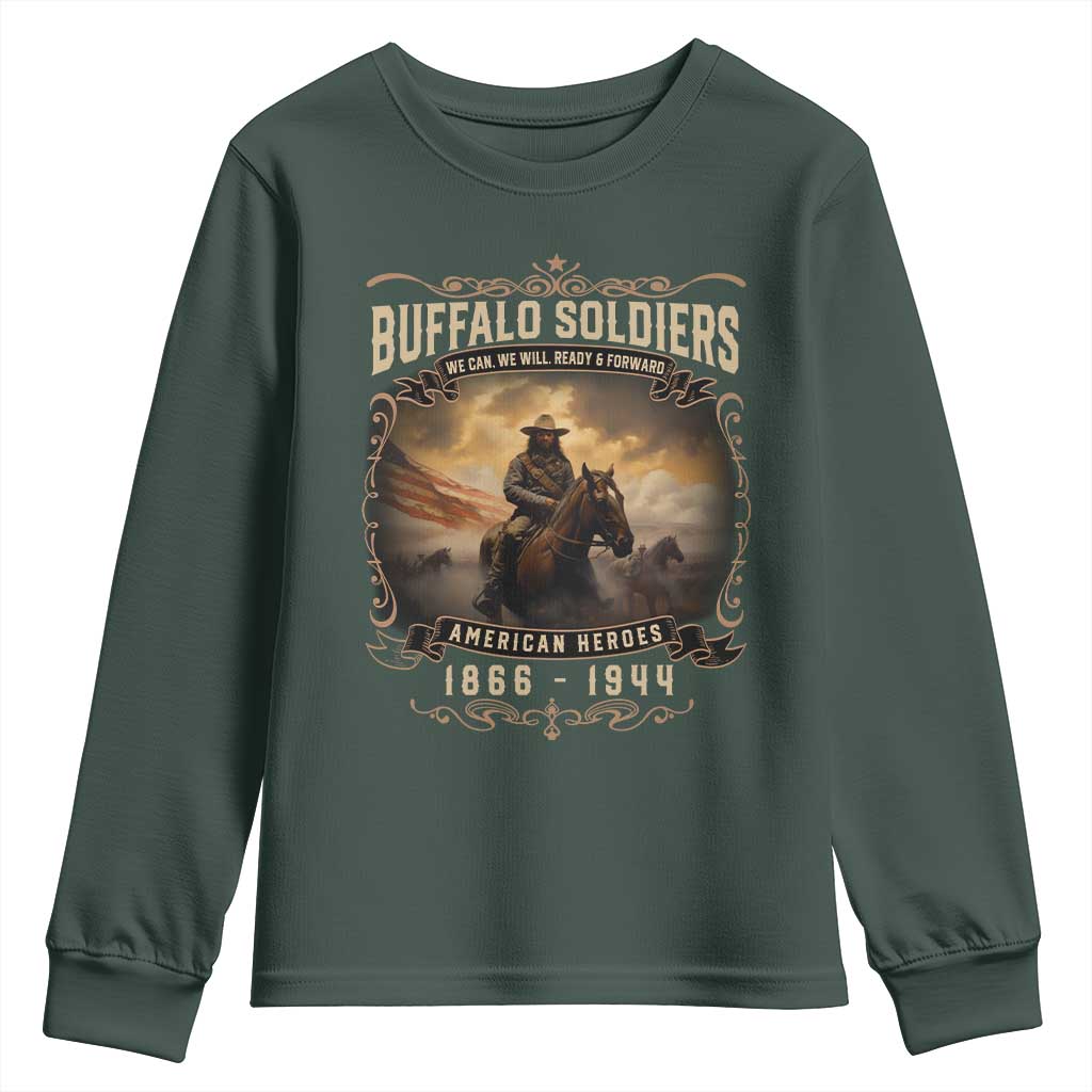 Buffalo Soldiers Youth Sweatshirt American Heros Cavalry Black History