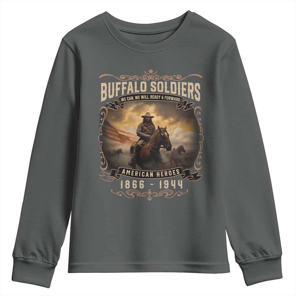 Buffalo Soldiers Youth Sweatshirt American Heros Cavalry Black History