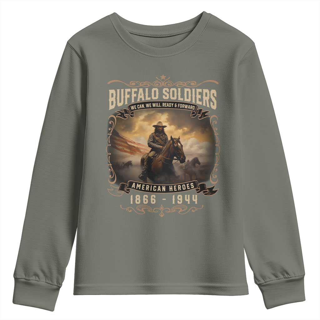 Buffalo Soldiers Youth Sweatshirt American Heros Cavalry Black History