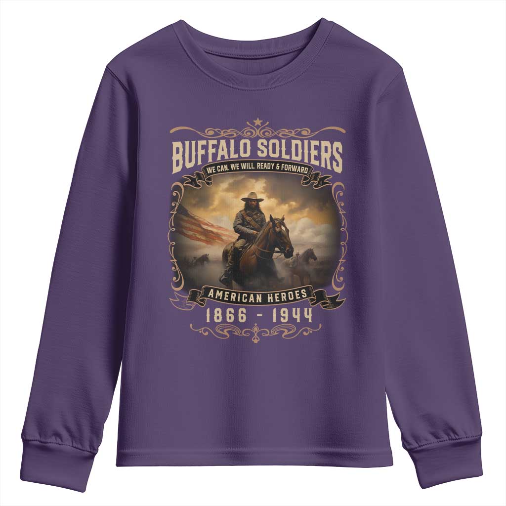 Buffalo Soldiers Youth Sweatshirt American Heros Cavalry Black History