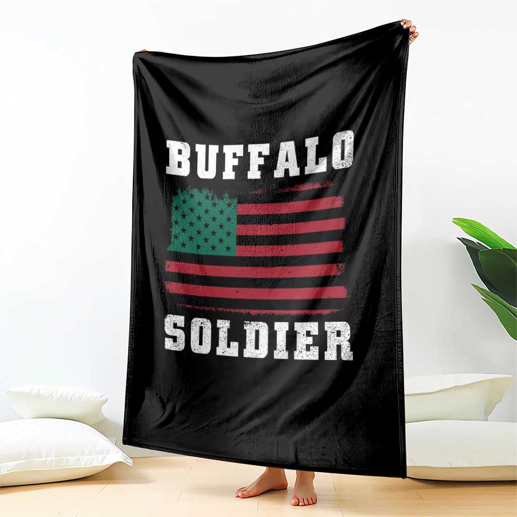 Buffalo Soldiers Throw Blanket African American Cavalry Black History - Wonder Print Shop
