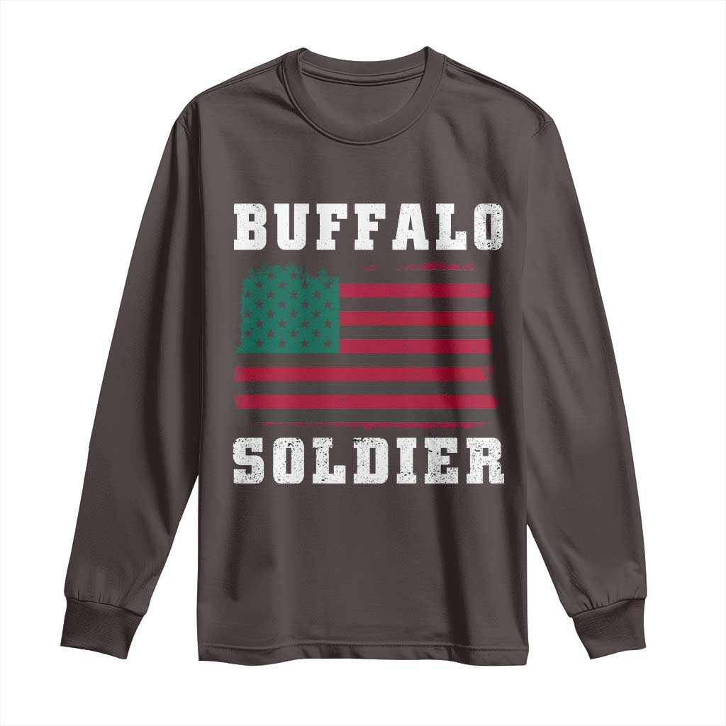 Buffalo Soldiers Long Sleeve Shirt African American Cavalry Black History