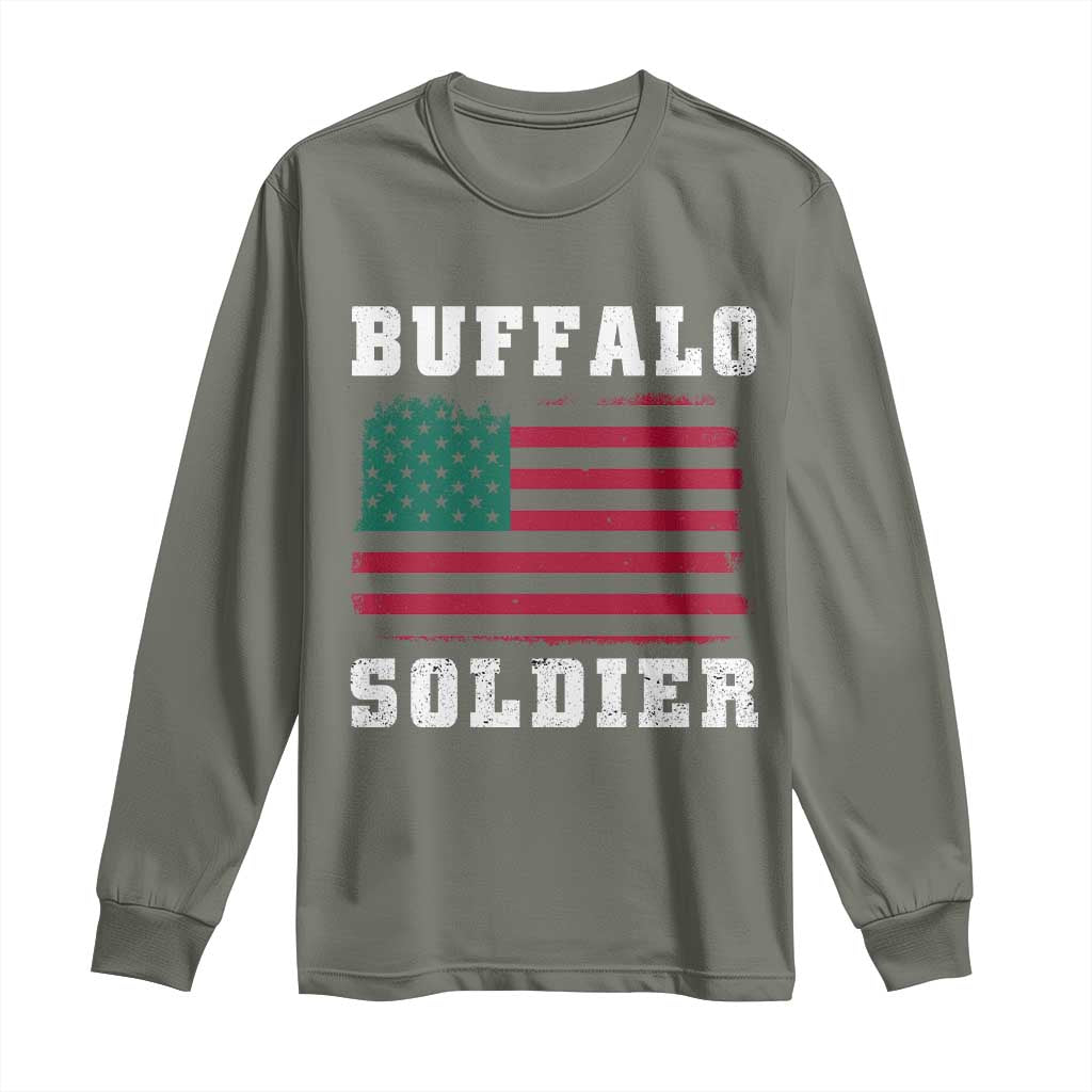 Buffalo Soldiers Long Sleeve Shirt African American Cavalry Black History