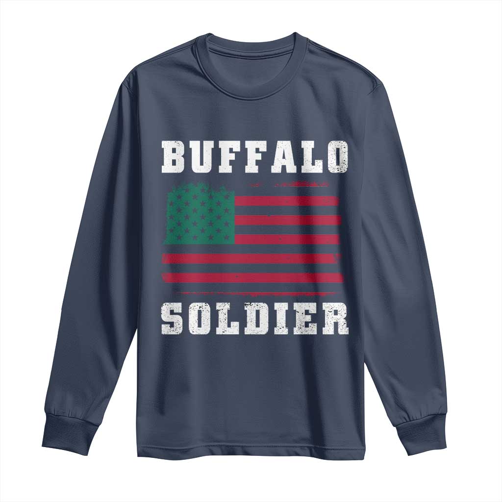 Buffalo Soldiers Long Sleeve Shirt African American Cavalry Black History