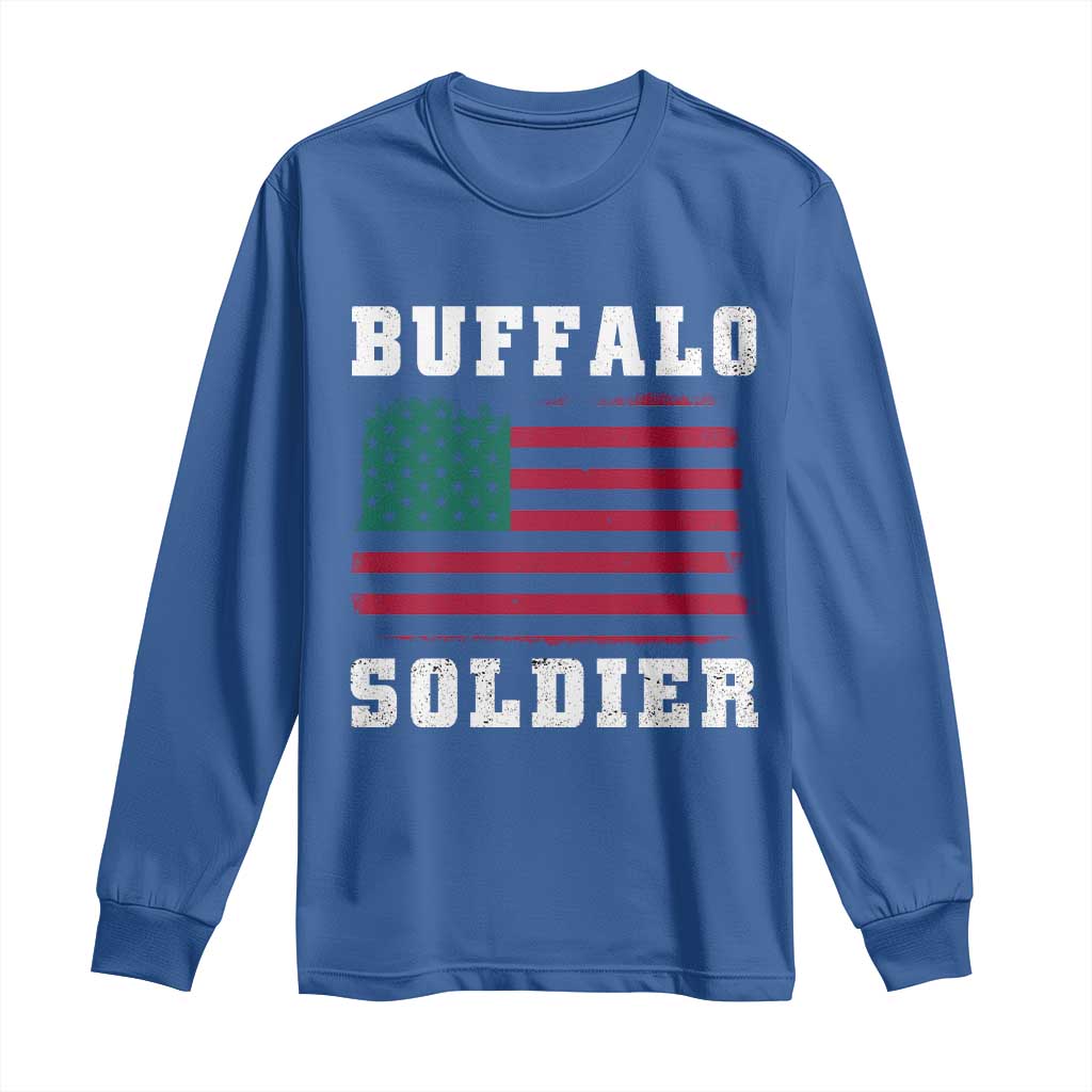 Buffalo Soldiers Long Sleeve Shirt African American Cavalry Black History