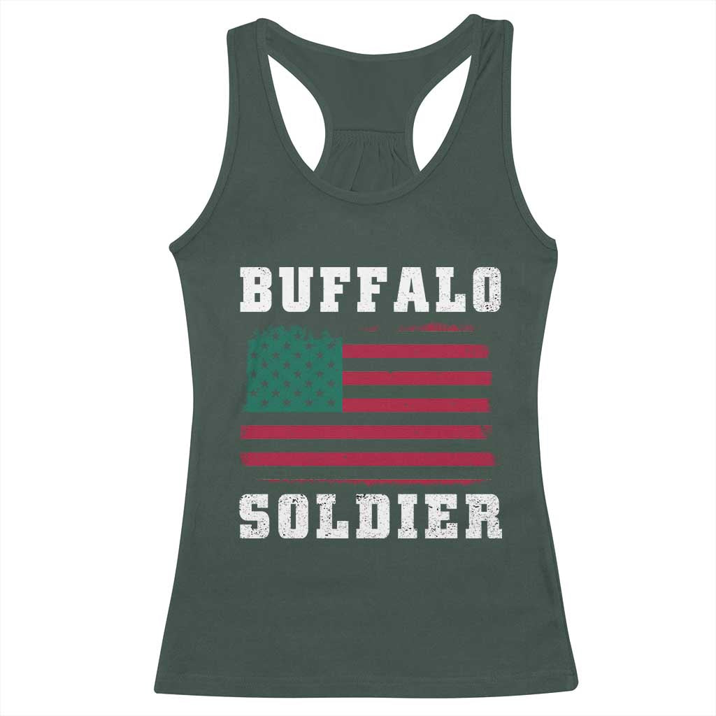 Buffalo Soldiers Racerback Tank Top African American Cavalry Black History