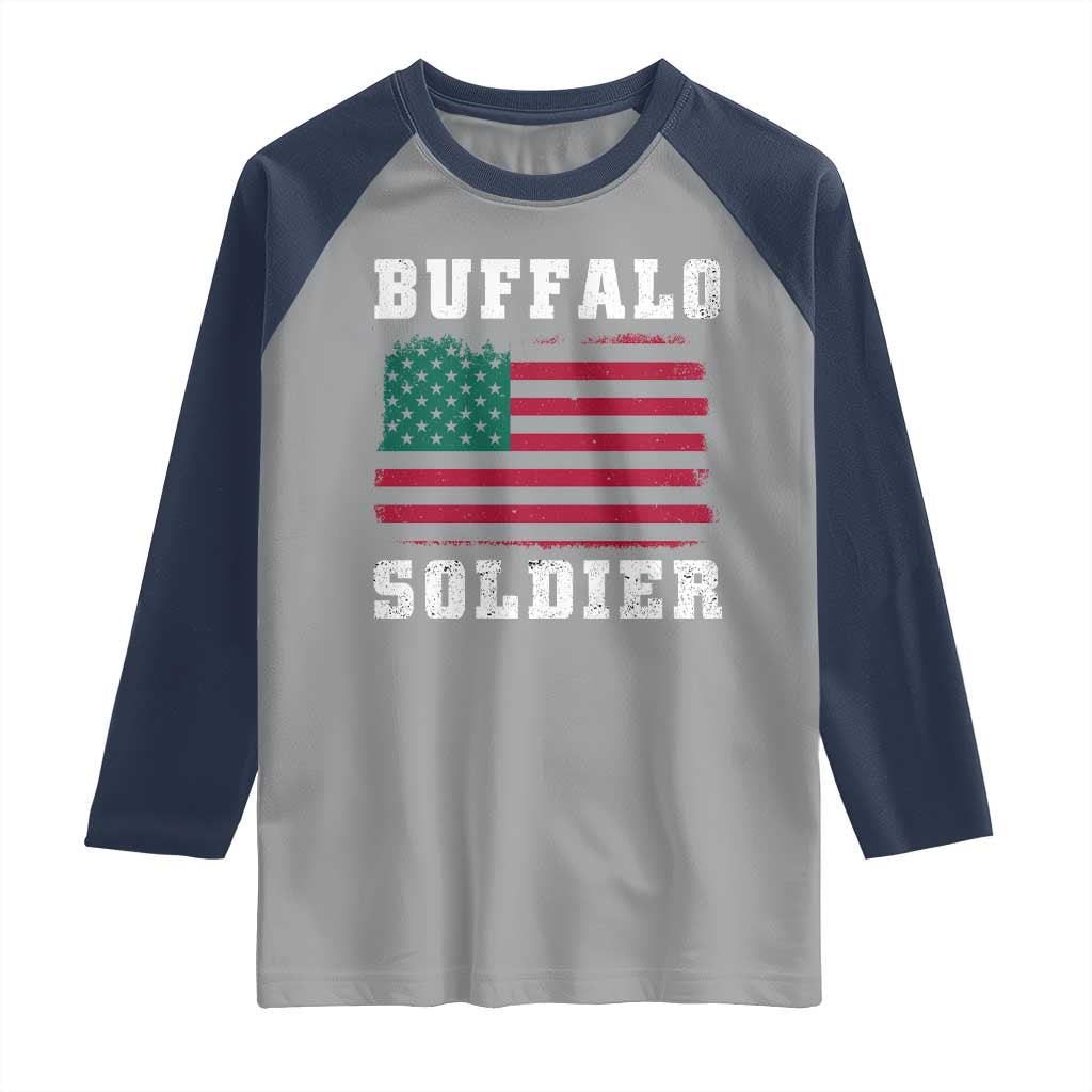 Buffalo Soldiers Raglan Shirt African American Cavalry Black History