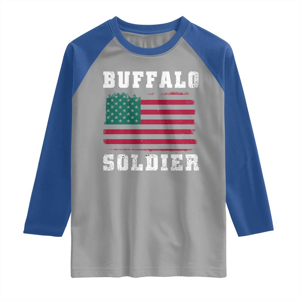 Buffalo Soldiers Raglan Shirt African American Cavalry Black History