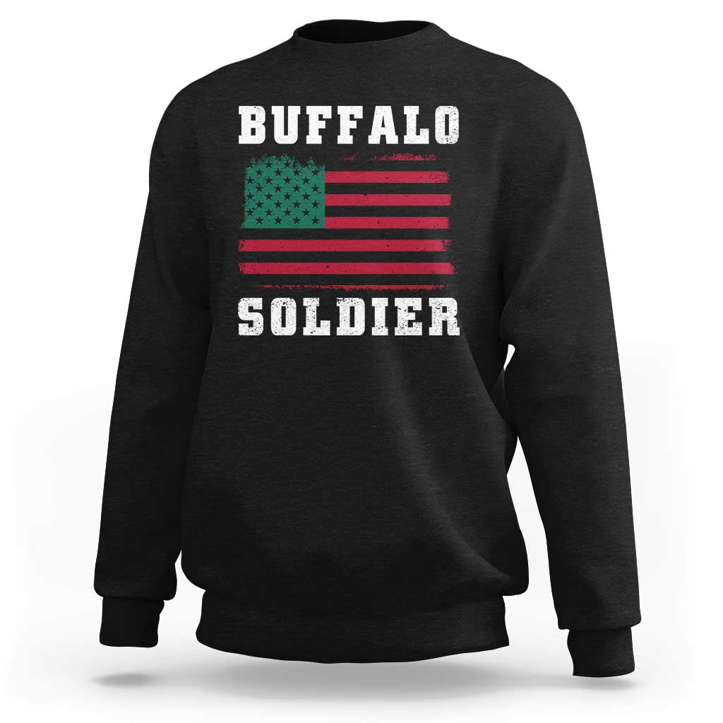 Buffalo Soldiers Sweatshirt African American Cavalry Black History