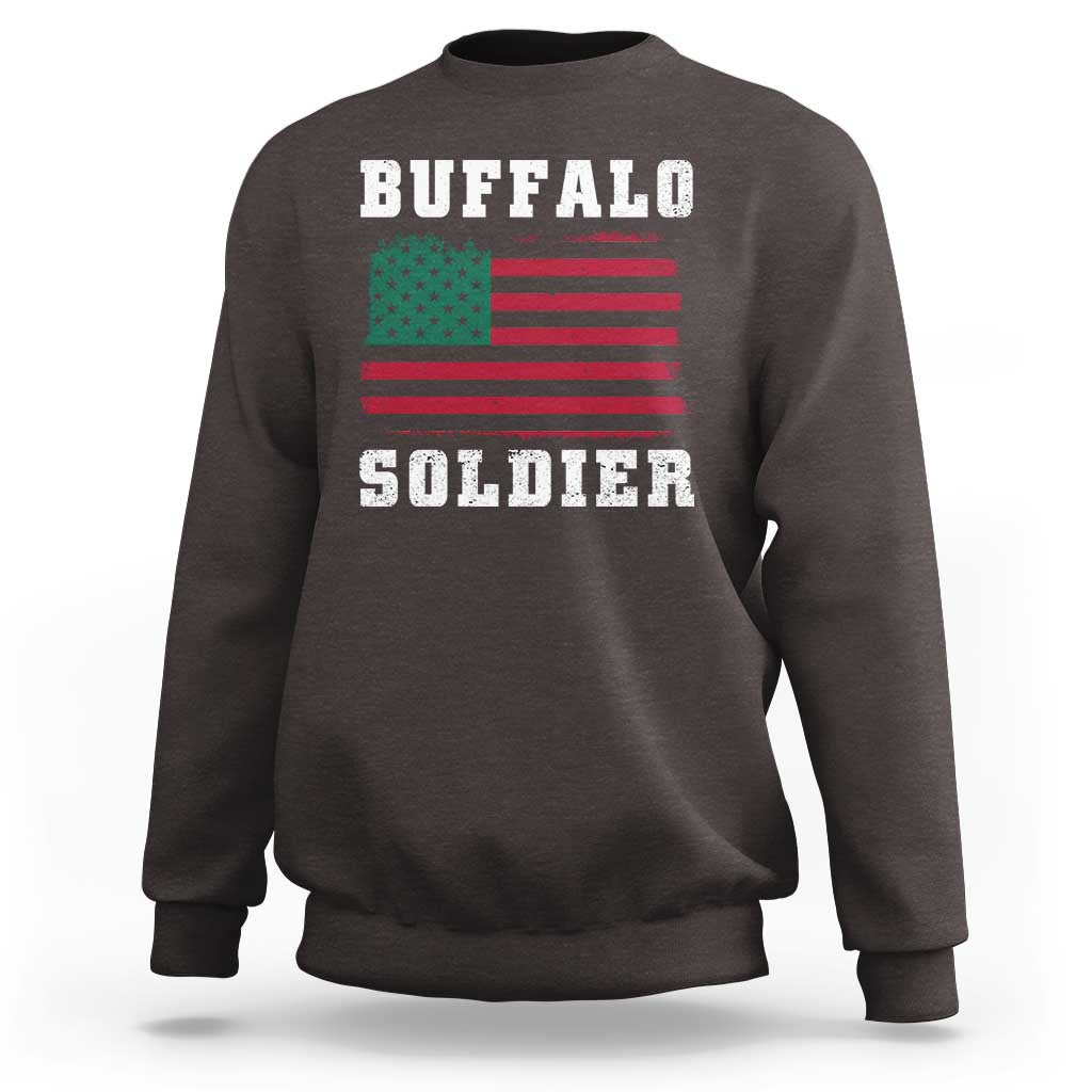 Buffalo Soldiers Sweatshirt African American Cavalry Black History