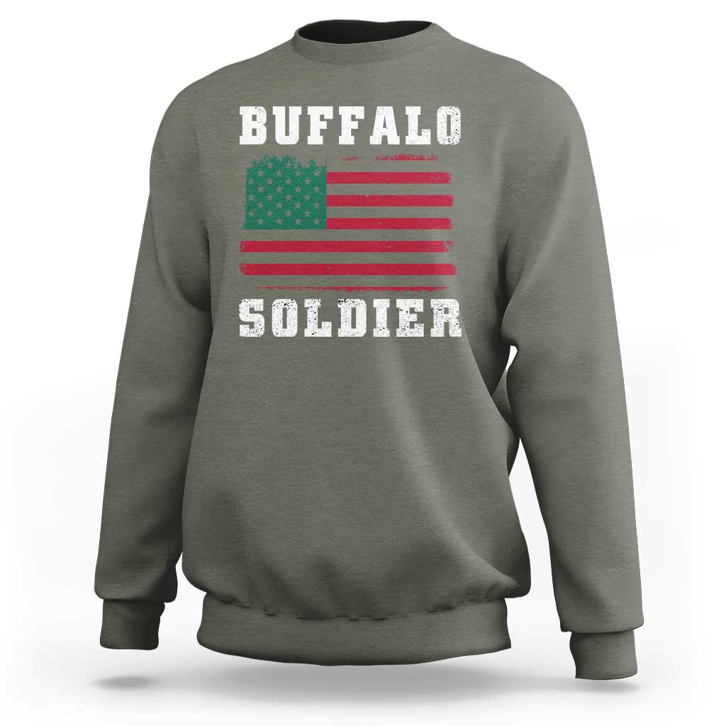 Buffalo Soldiers Sweatshirt African American Cavalry Black History