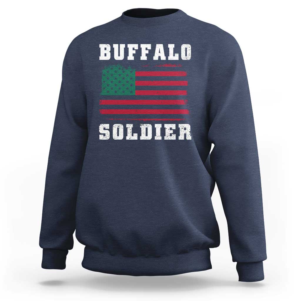 Buffalo Soldiers Sweatshirt African American Cavalry Black History