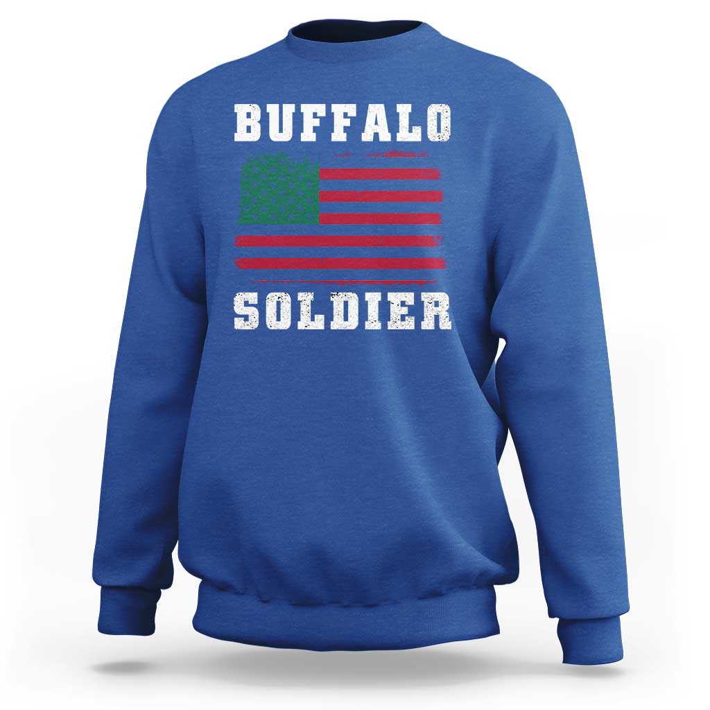 Buffalo Soldiers Sweatshirt African American Cavalry Black History