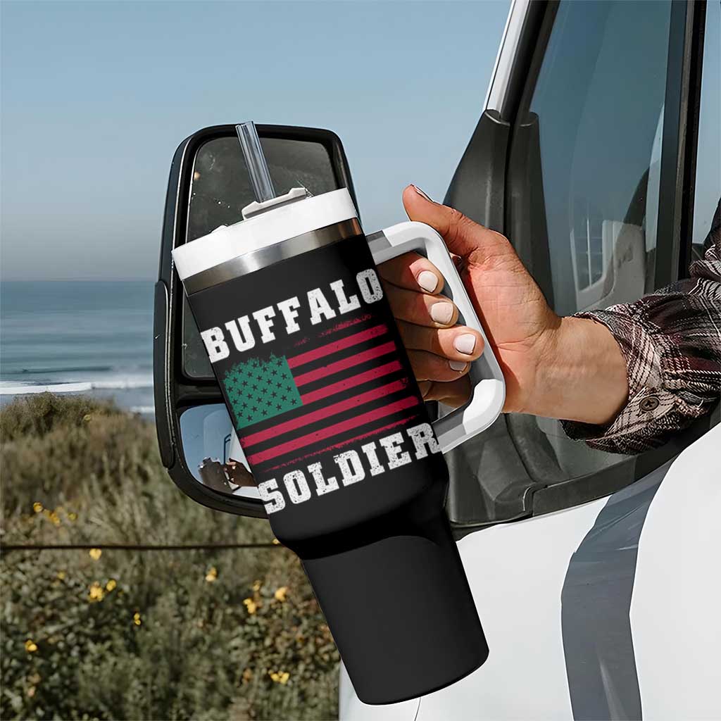 Buffalo Soldiers Tumbler With Handle African American Cavalry Black History - Wonder Print Shop