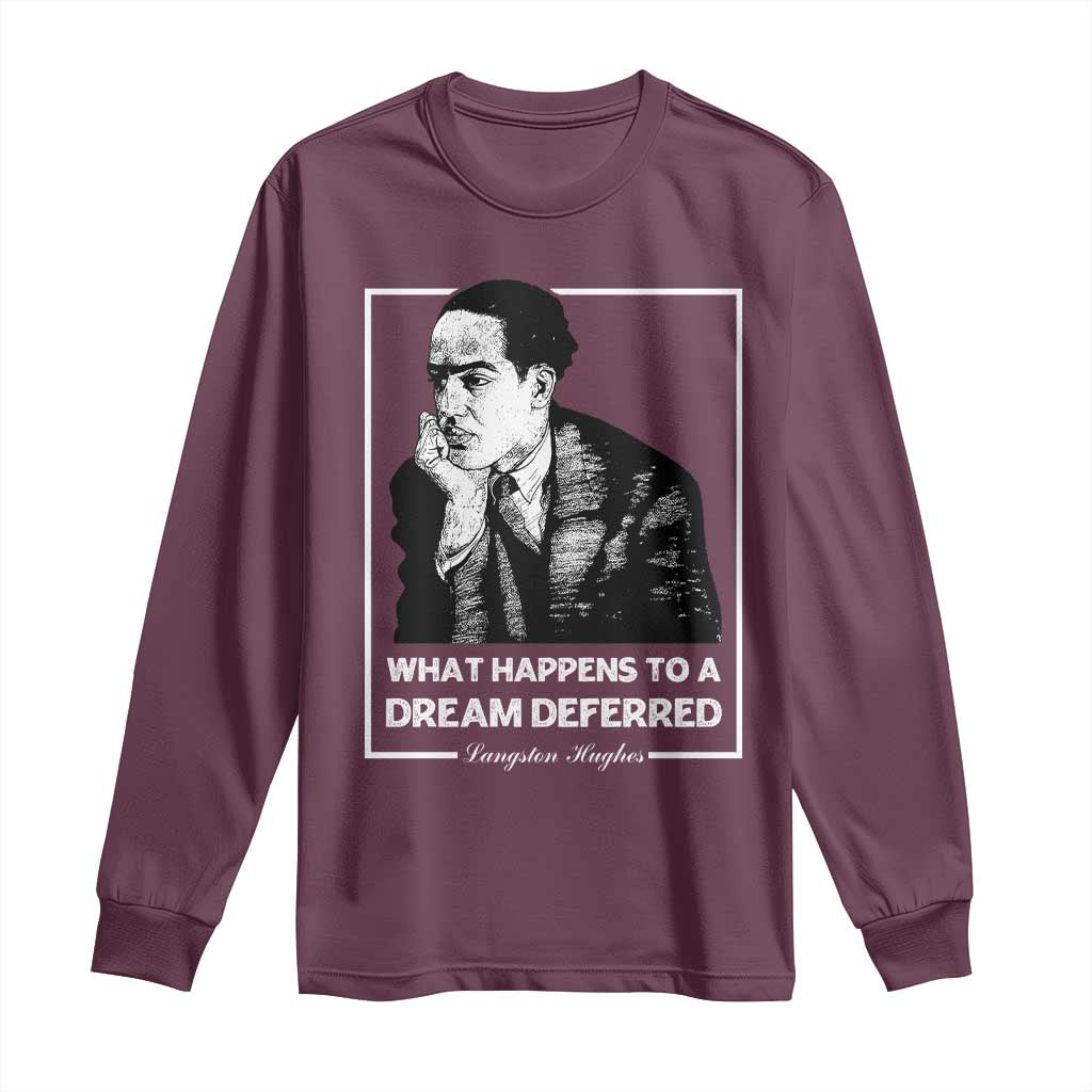 Langston Hughes Long Sleeve Shirt A Dream Deferred Harlem Renaissance Black History