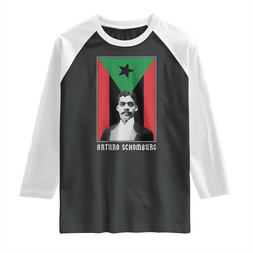 Arturo Schomburg Raglan Shirt Harlem Renaissance Puerto Rican