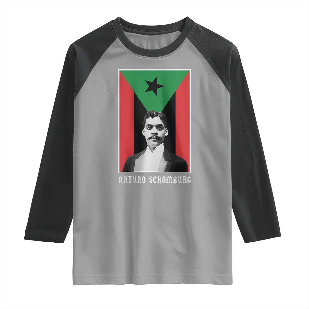 Arturo Schomburg Raglan Shirt Harlem Renaissance Puerto Rican