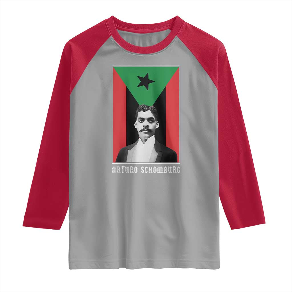 Arturo Schomburg Raglan Shirt Harlem Renaissance Puerto Rican