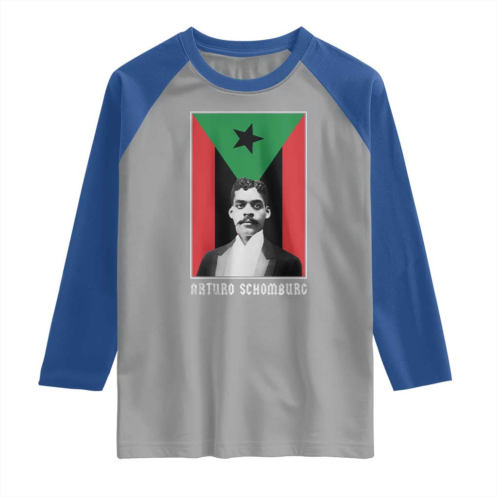 Arturo Schomburg Raglan Shirt Harlem Renaissance Puerto Rican