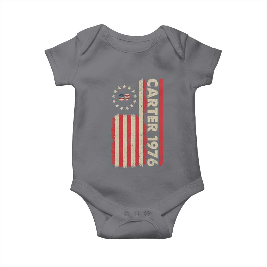 Jimmy Carter Baby Onesie 39th US President 1976 Retro American Flag
