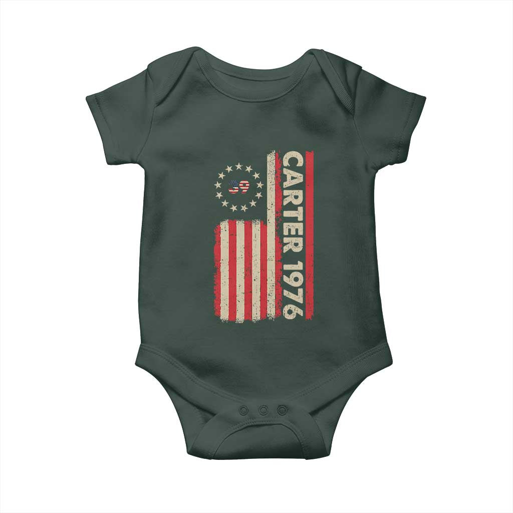 Jimmy Carter Baby Onesie 39th US President 1976 Retro American Flag