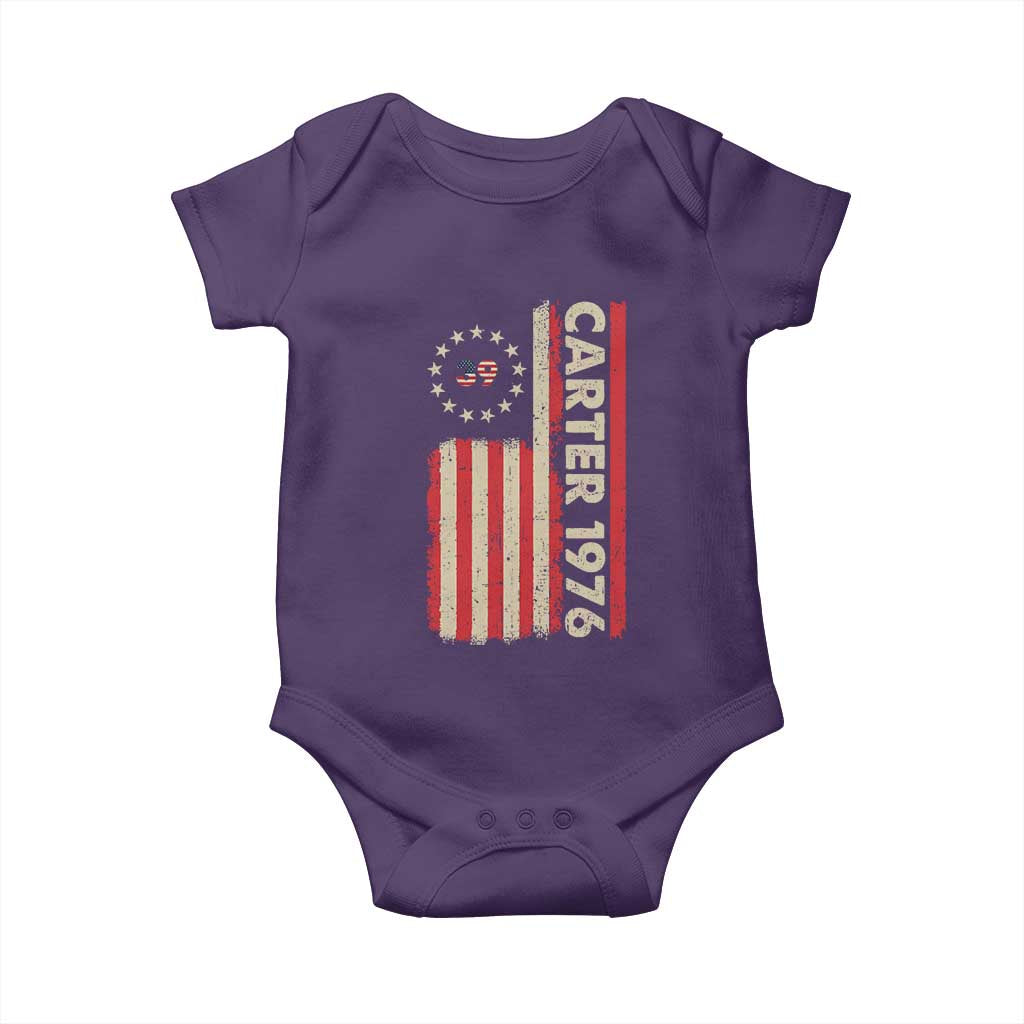 Jimmy Carter Baby Onesie 39th US President 1976 Retro American Flag