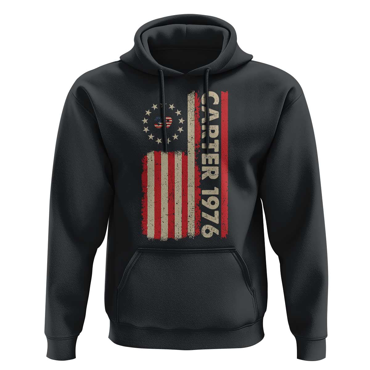 Jimmy Carter Hoodie 39th US President 1976 Retro American Flag