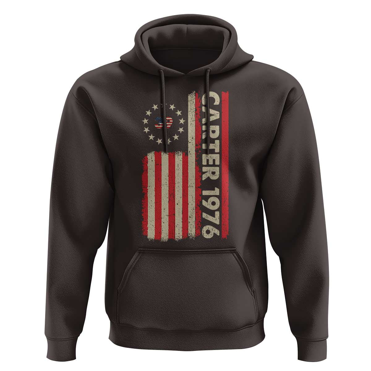 Jimmy Carter Hoodie 39th US President 1976 Retro American Flag