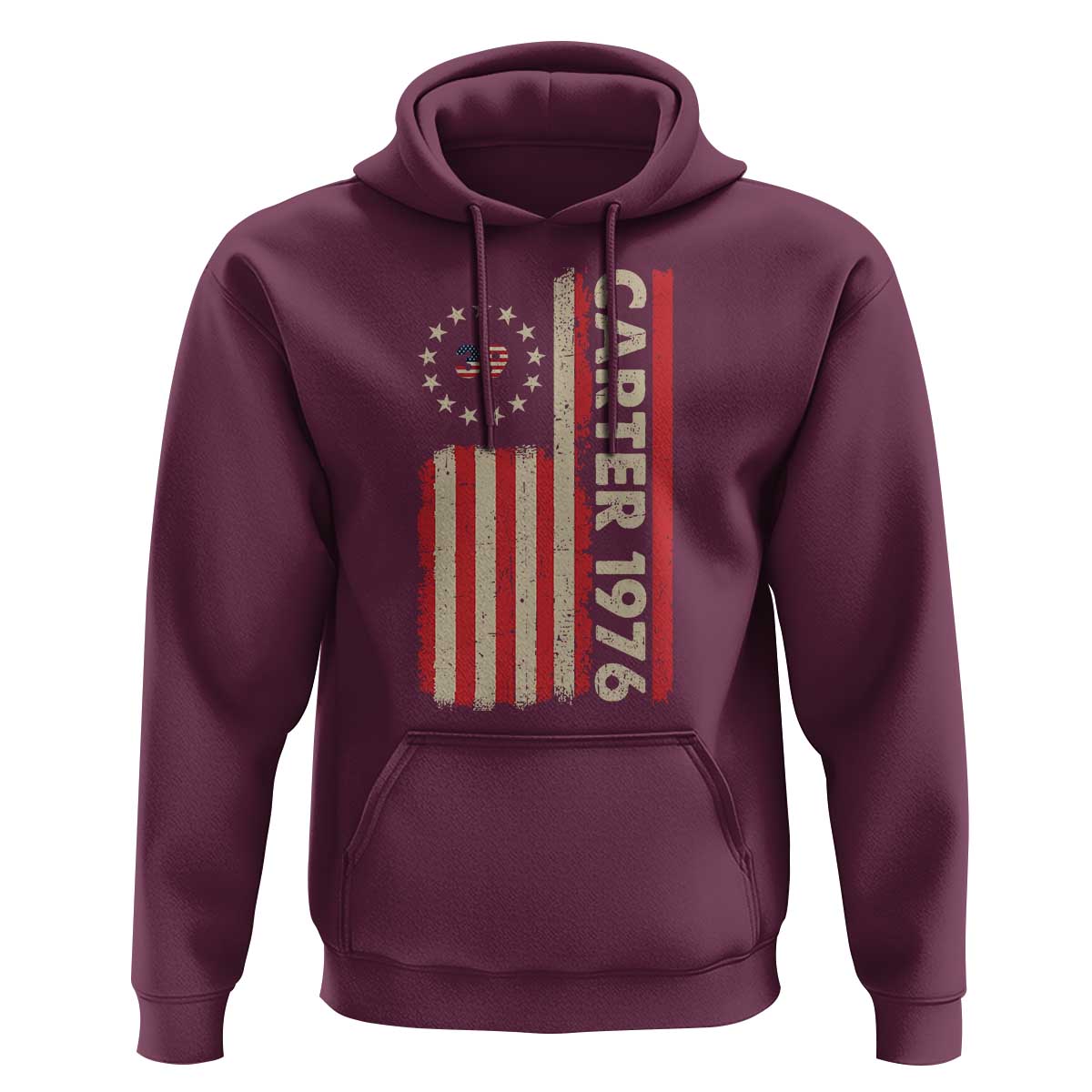 Jimmy Carter Hoodie 39th US President 1976 Retro American Flag