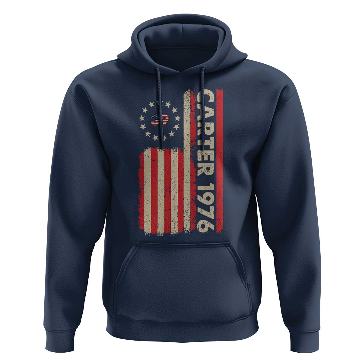 Jimmy Carter Hoodie 39th US President 1976 Retro American Flag
