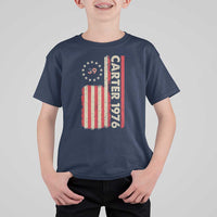 Jimmy Carter T Shirt For Kid 39th US President 1976 Retro American Flag