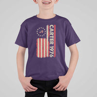 Jimmy Carter T Shirt For Kid 39th US President 1976 Retro American Flag
