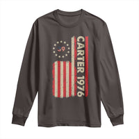 Jimmy Carter Long Sleeve Shirt 39th US President 1976 Retro American Flag
