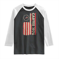 Jimmy Carter Raglan Shirt 39th US President 1976 Retro American Flag