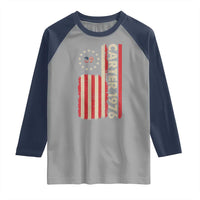 Jimmy Carter Raglan Shirt 39th US President 1976 Retro American Flag