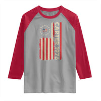 Jimmy Carter Raglan Shirt 39th US President 1976 Retro American Flag