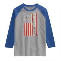 Jimmy Carter Raglan Shirt 39th US President 1976 Retro American Flag