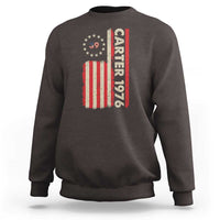 Jimmy Carter Sweatshirt 39th US President 1976 Retro American Flag