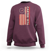 Jimmy Carter Sweatshirt 39th US President 1976 Retro American Flag