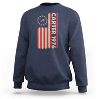 Jimmy Carter Sweatshirt 39th US President 1976 Retro American Flag