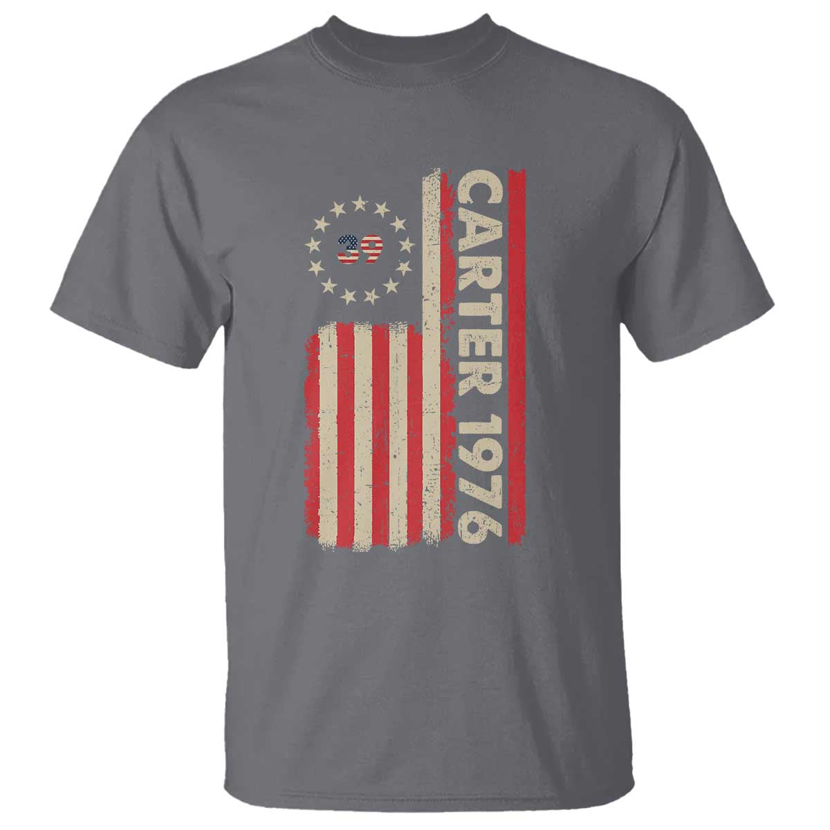 Jimmy Carter T Shirt 39th US President 1976 Retro American Flag